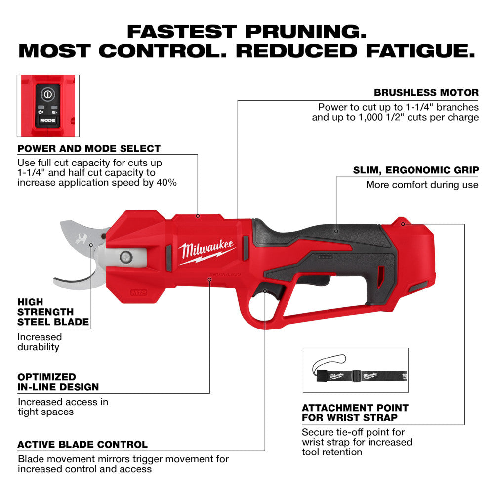 Milwaukee 2534-20 - M12™ Brushless Pruning Shears