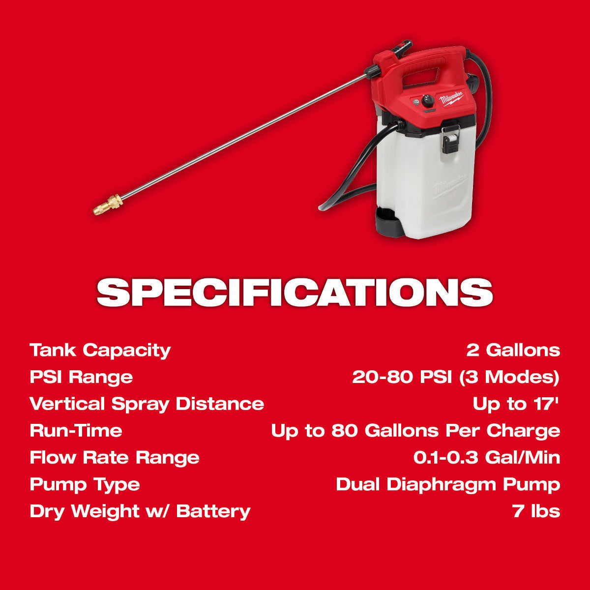 MILWAUKEE 2528-21G1  -  M12™ 1 Gallon Handheld Sprayer Kit