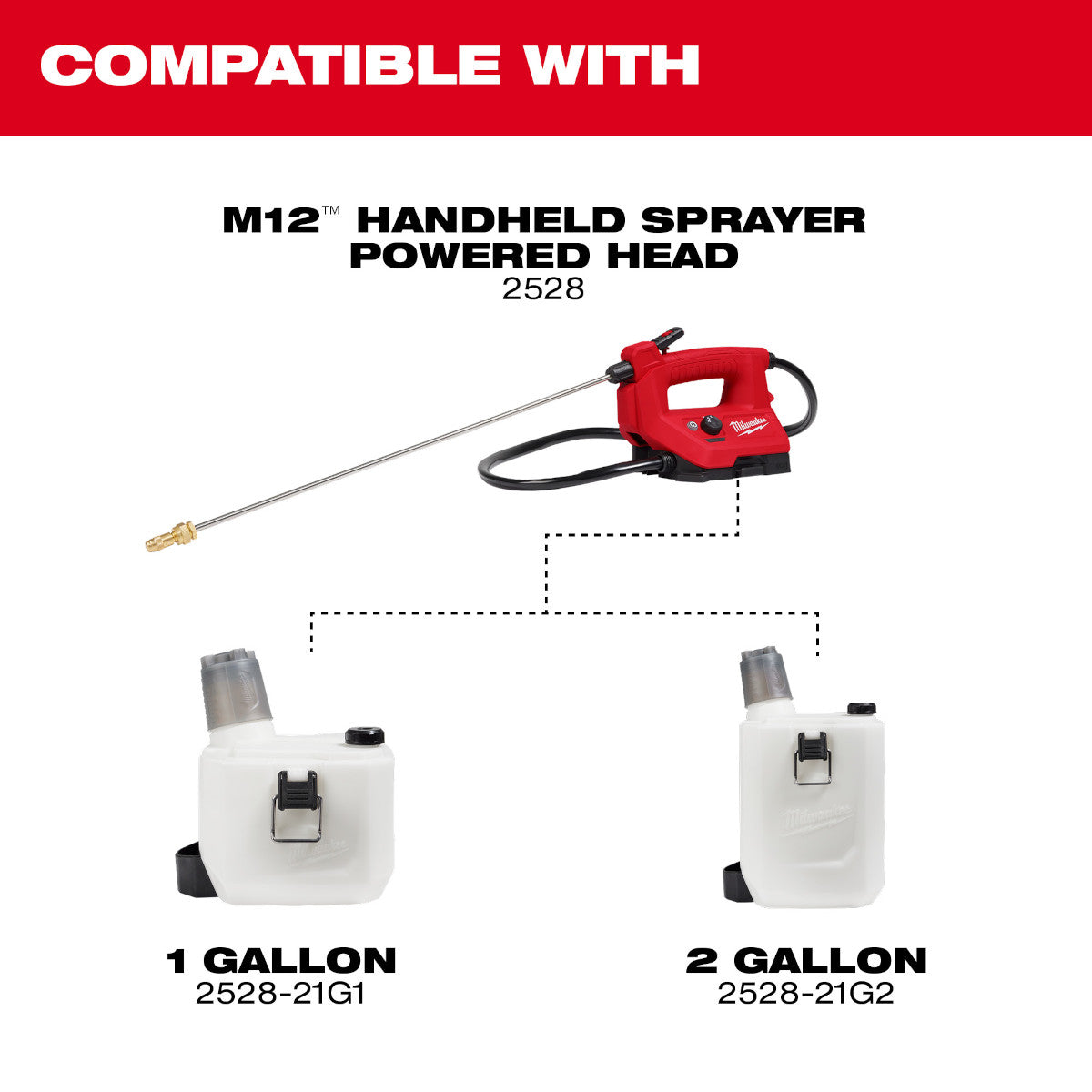 MILWAUKEE 2528-21G2  -  M12™ 2 Gallon Handheld Sprayer Kit