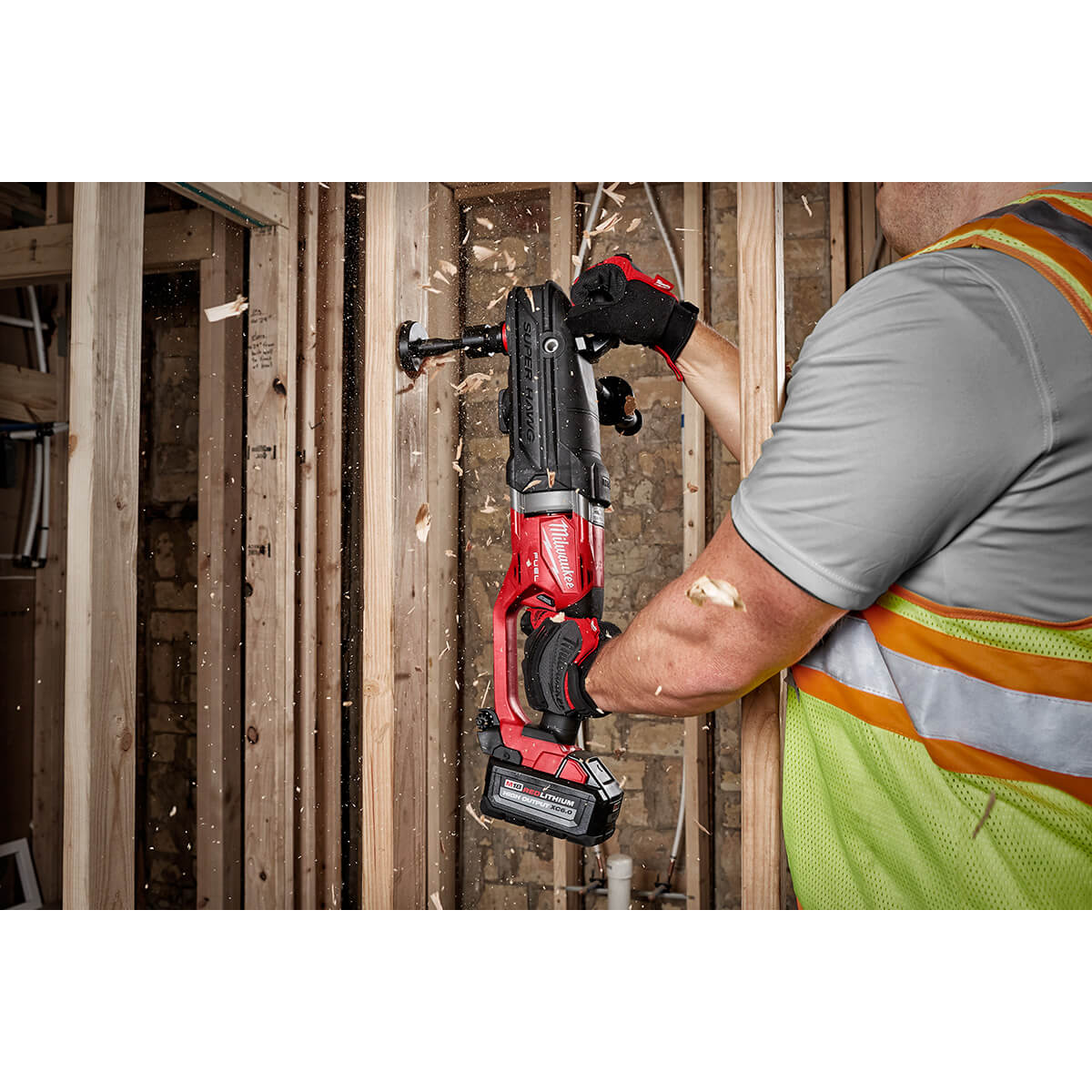 Milwaukee 2811-22 - M18 FUEL™SUPER HAWG™ Right Angle Drill w/ QUIK-LOK™ Kit