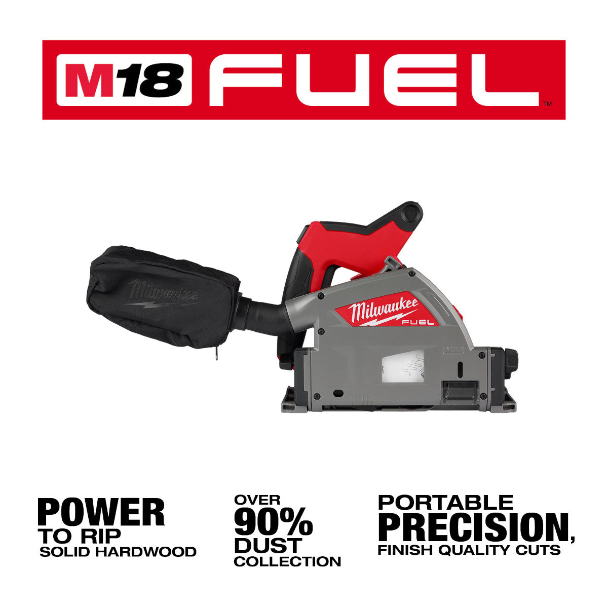 Milwaukee 2831-20 - M18 FUEL 18 Volt Lithium-Ion Brushless Cordless 6-1/2 in. Plunge Track Saw - Tool Only