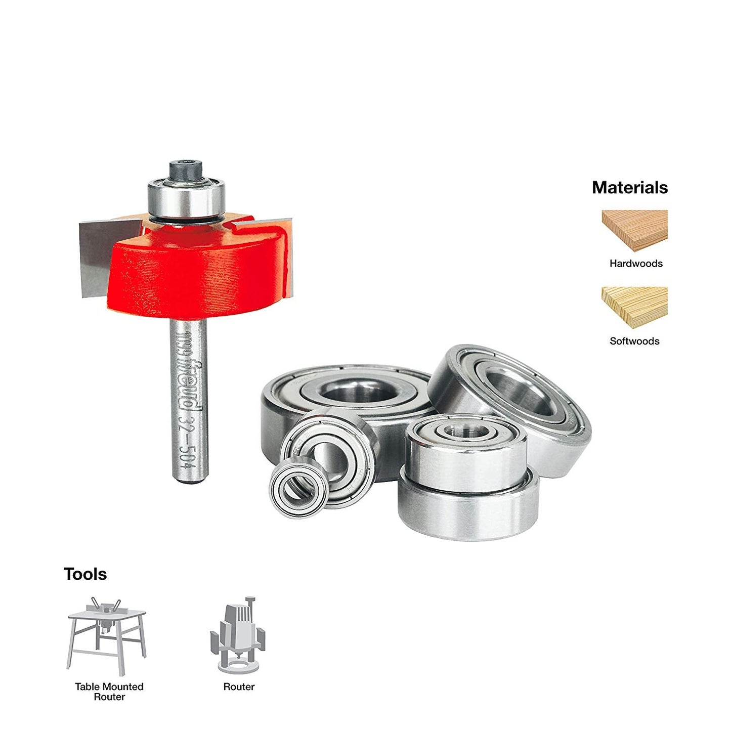 Freud Rabbeting Bit with Bearing Set