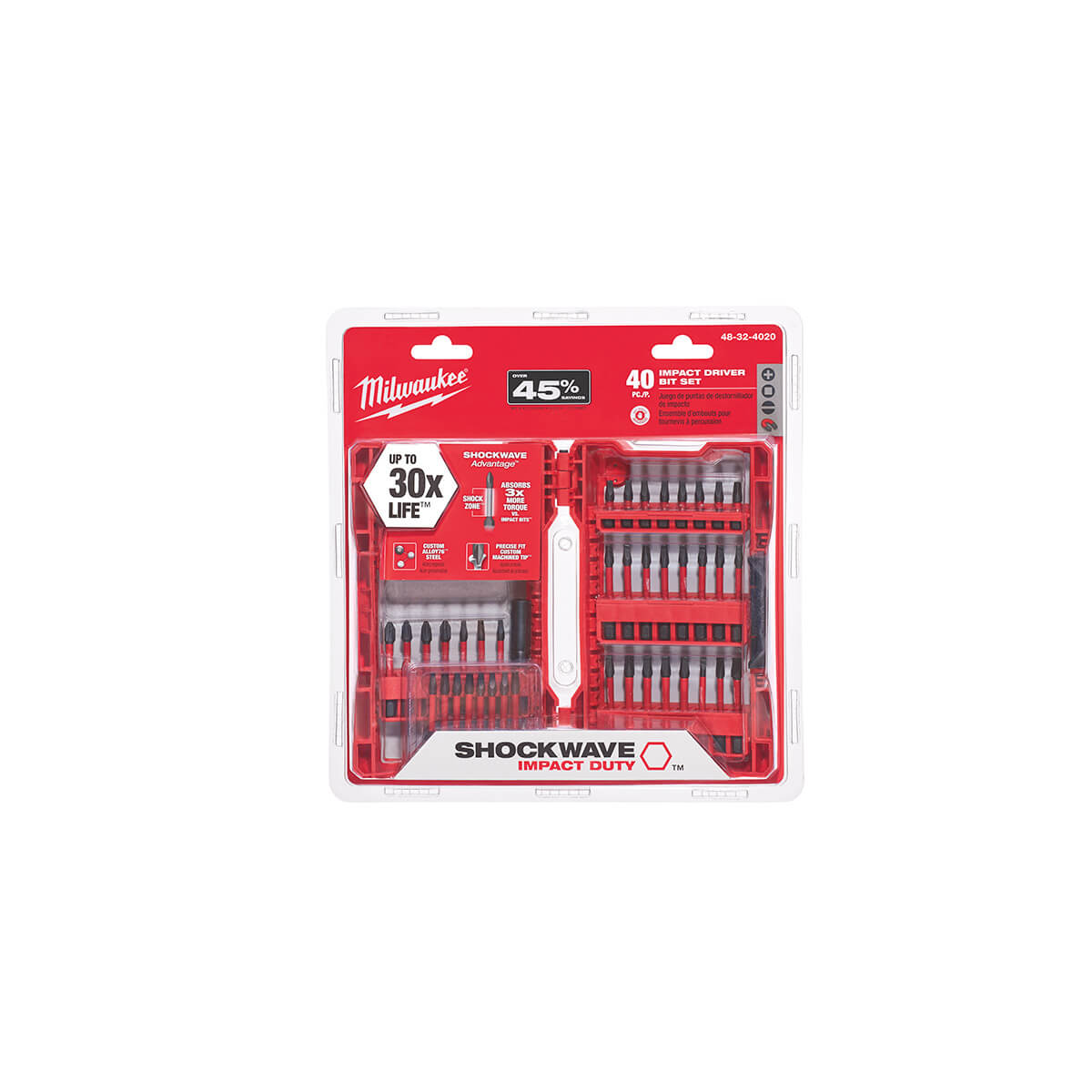 Milwaukee 48-32-4020 Impact Driver Bit Set (40 Pc.)