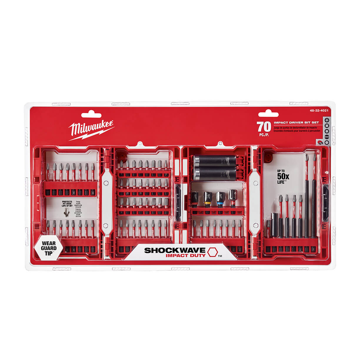 Milwaukee™ (48-32-4021) 70 Piece Milwaukee Shockwave Impact Duty Driver Bit Set