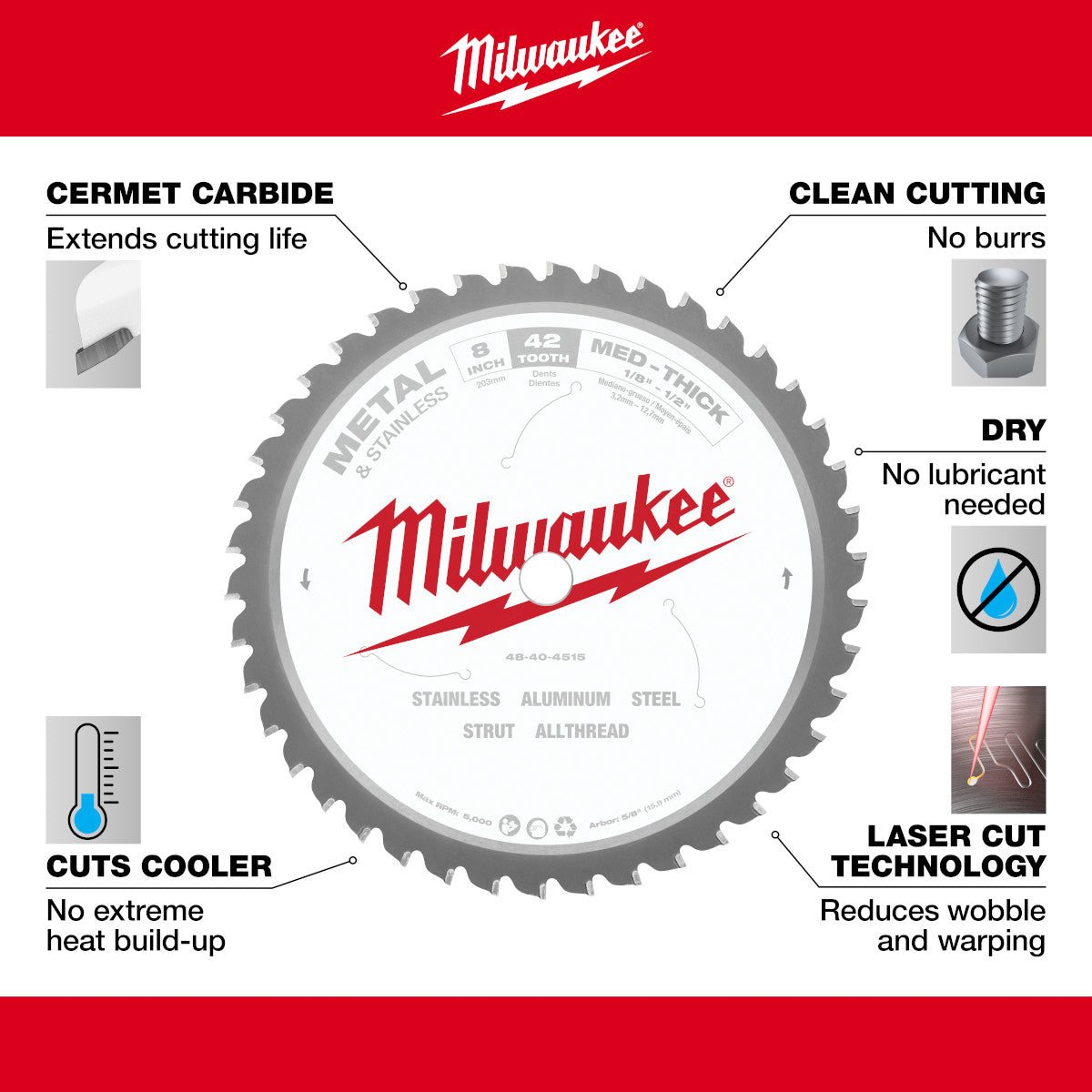 Milwaukee 48-40-4515 - Circular Saw Metal Cutting Blades