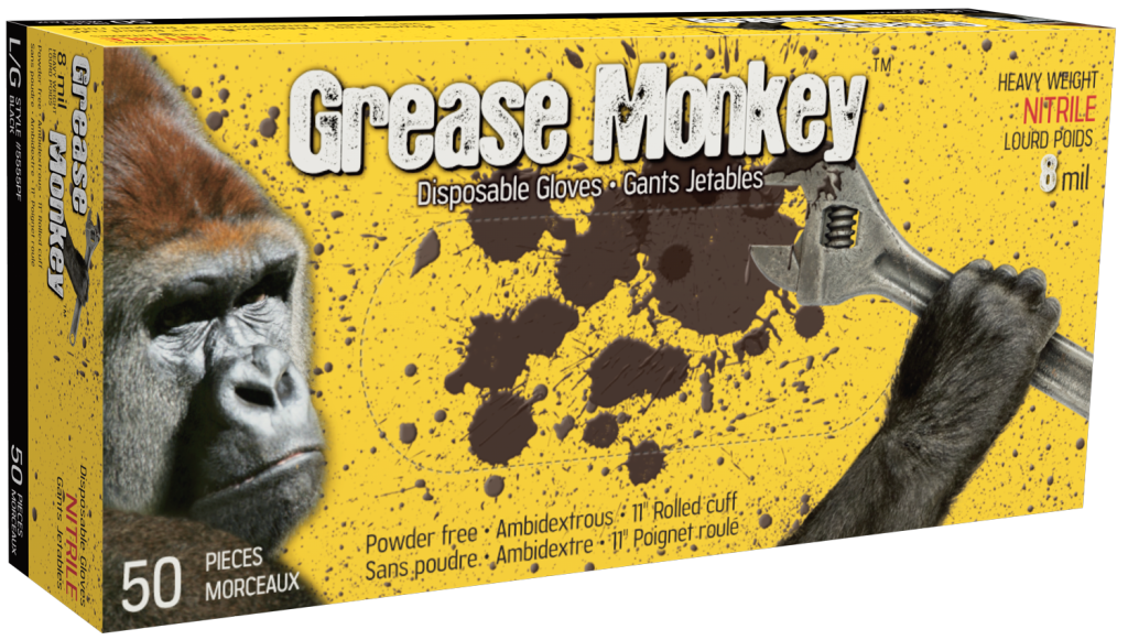 Watson 5555PF - Grease Monkey 8 Mil Nitrile Disposable Gloves