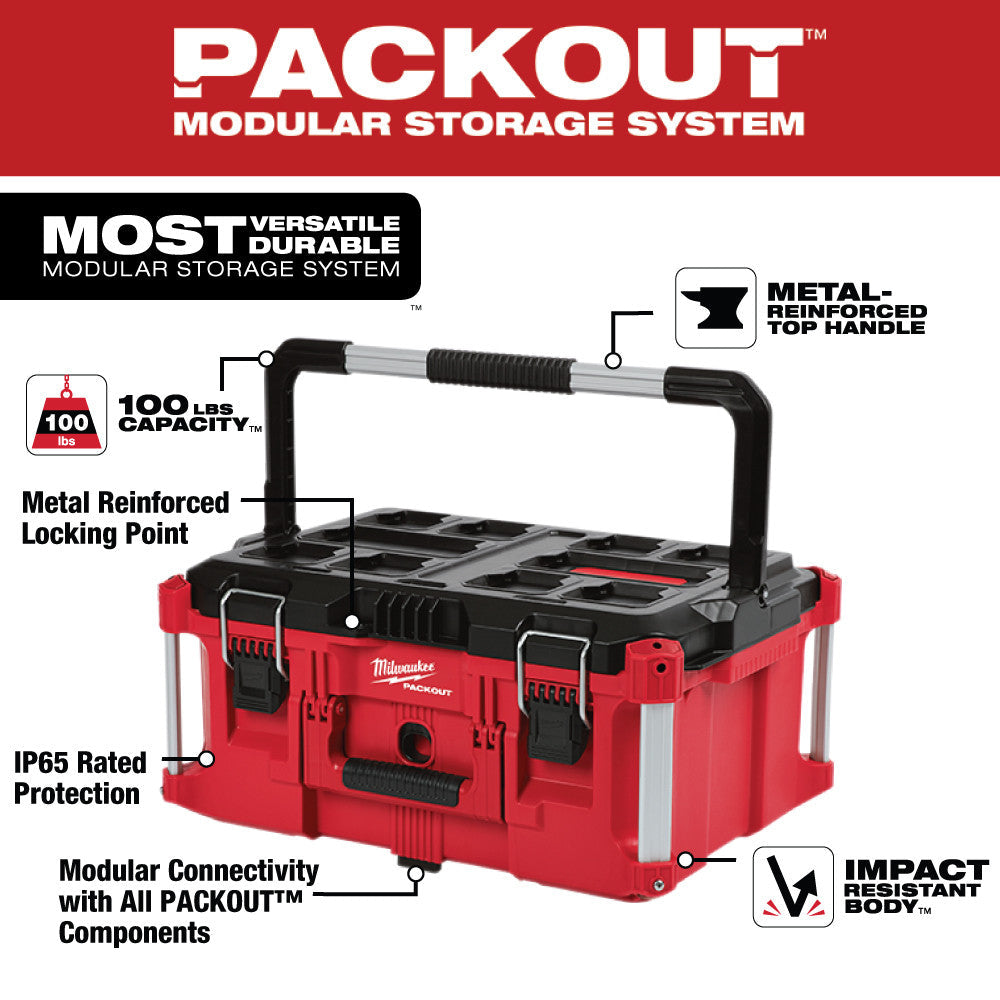 Milwaukee, 48-22-8425 22 in. PACKOUT Large Tool Box 011129150