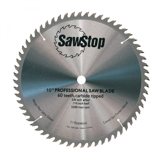 SAWSTOP CB104 184  -  Premium 10” 60-TOOTH BLADE