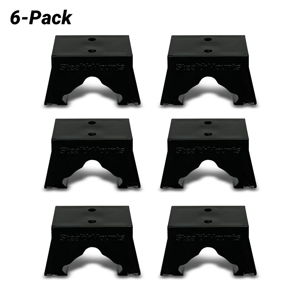 StealthMounts BM-MW12-BLK-6 6-Pack Milwaukee M12 Black Battery Mounts