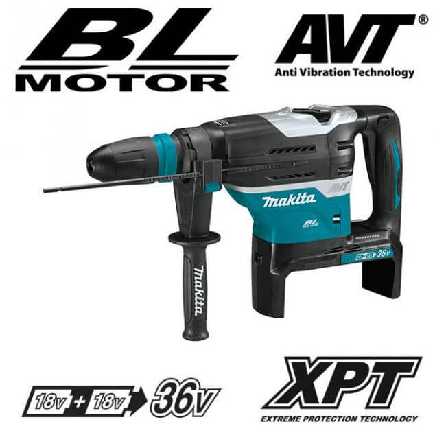 Makita DHR400ZK  -  18Vx2 LXT Brushless 1-9/16" SDS-Plus Rotary Hammer - Tool Only