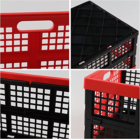 CLEVERMADE, Red Collapsible Storage Crate 45L 044105060