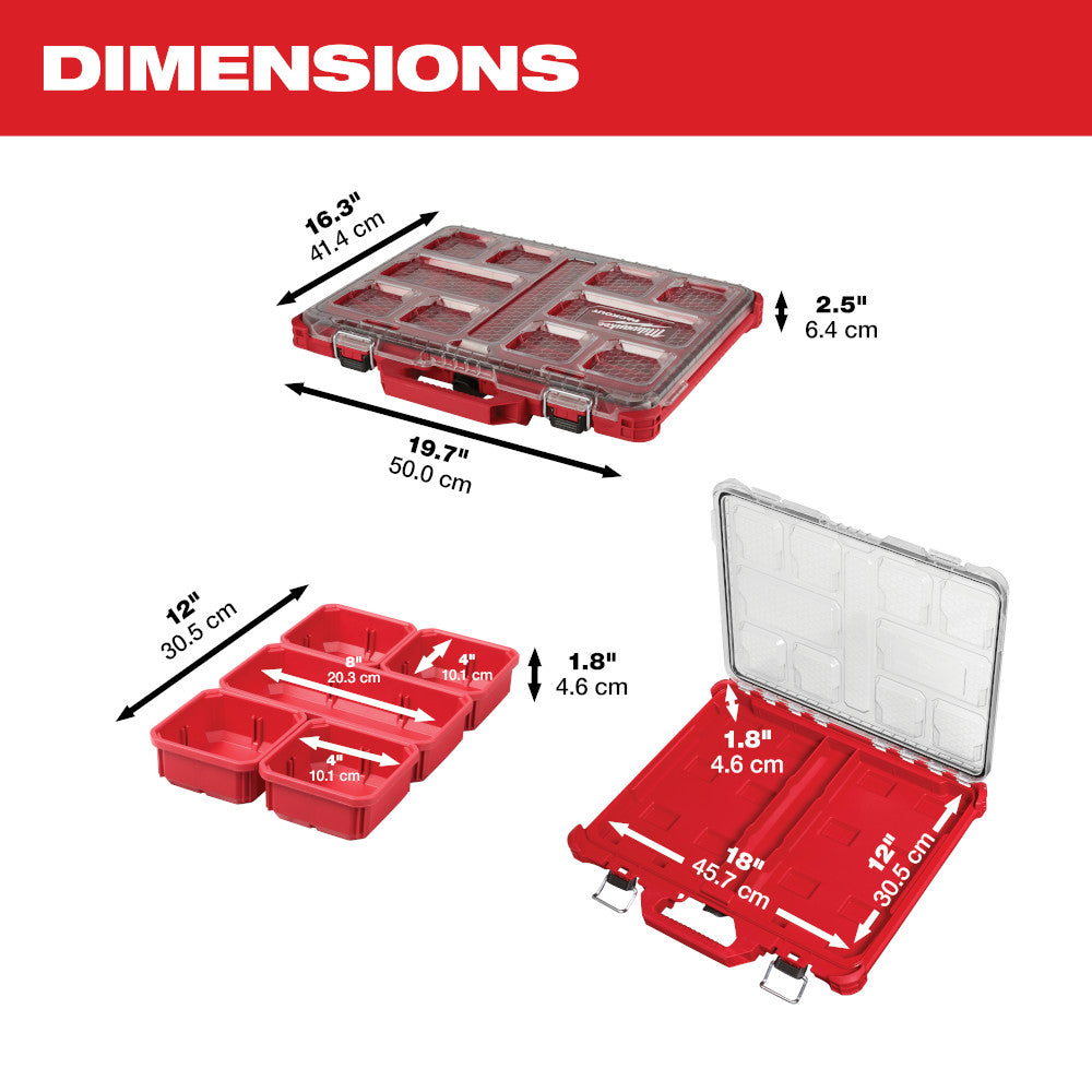 Milwaukee® PACKOUT™ 48-22-8431 Low Profile Tool Organizer 011145080