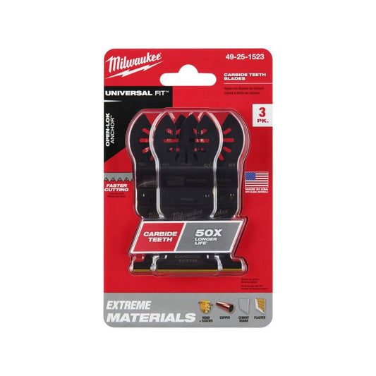 Milwaukee 49-25-1523 OPEN-LOK 1-3/8 in Titanium Enhanced Carbide Teeth Multi-Material Blade 3 Pk