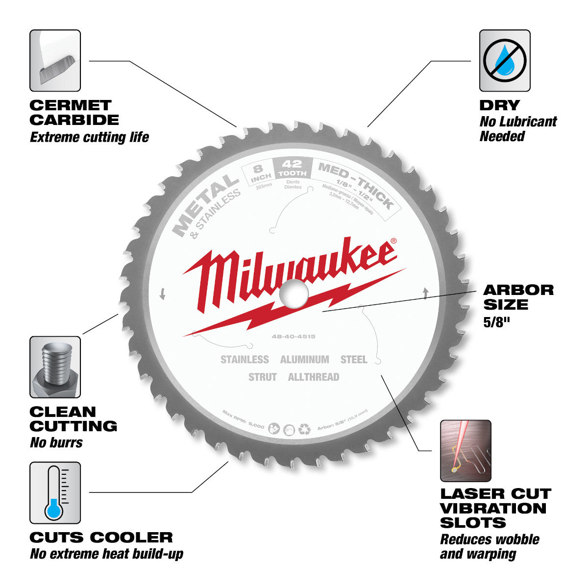 Milwaukee 48-40-4515 - Circular Saw Metal Cutting Blades