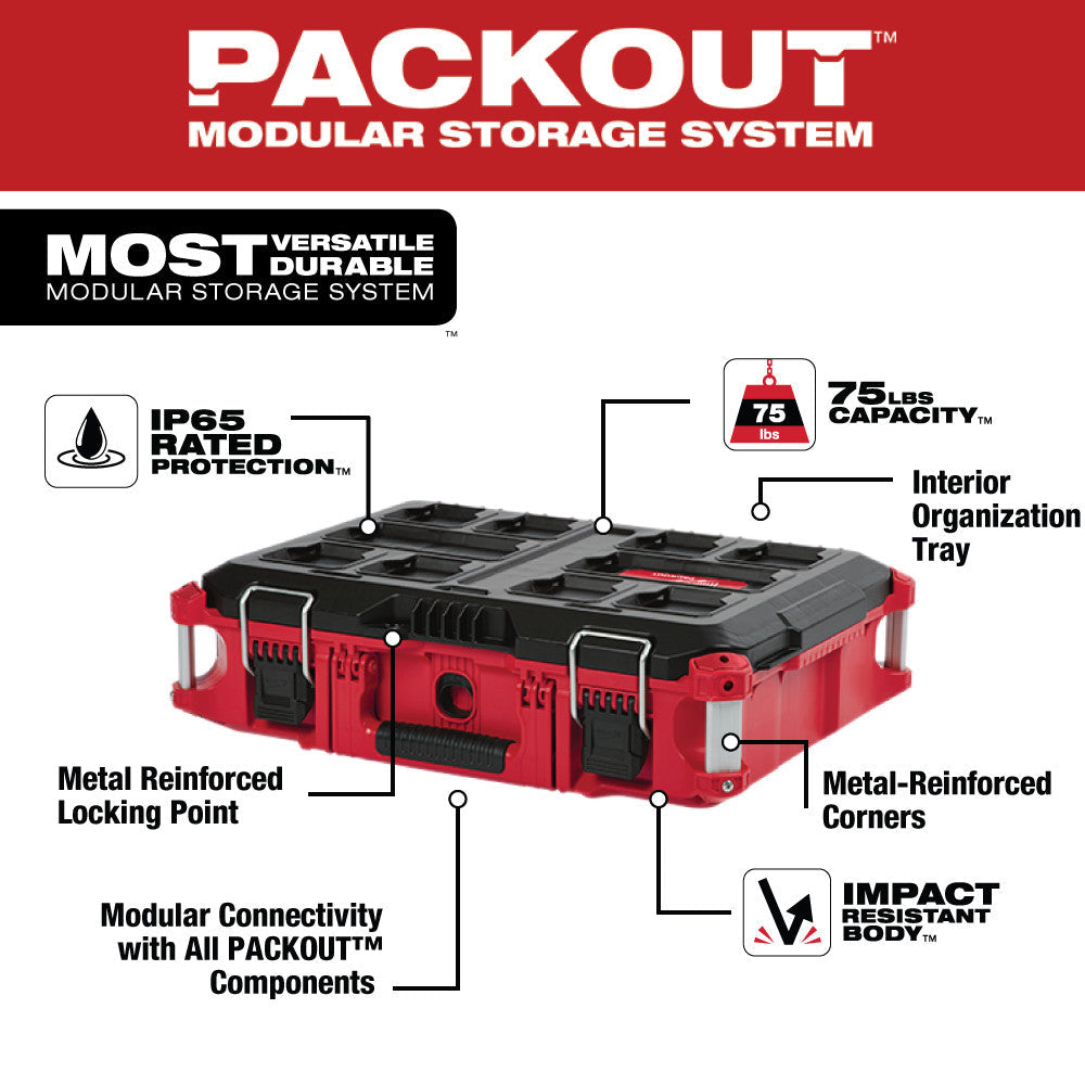 Milwaukee, 48-22-8424 22 in. PACKOUT Tool Box 011129140