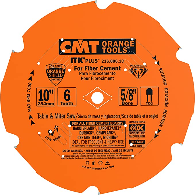 CMT 236.006.10 10-Inch by 6 Tooth 5/8-Inch Bore Industrial Diamond Saw Blade