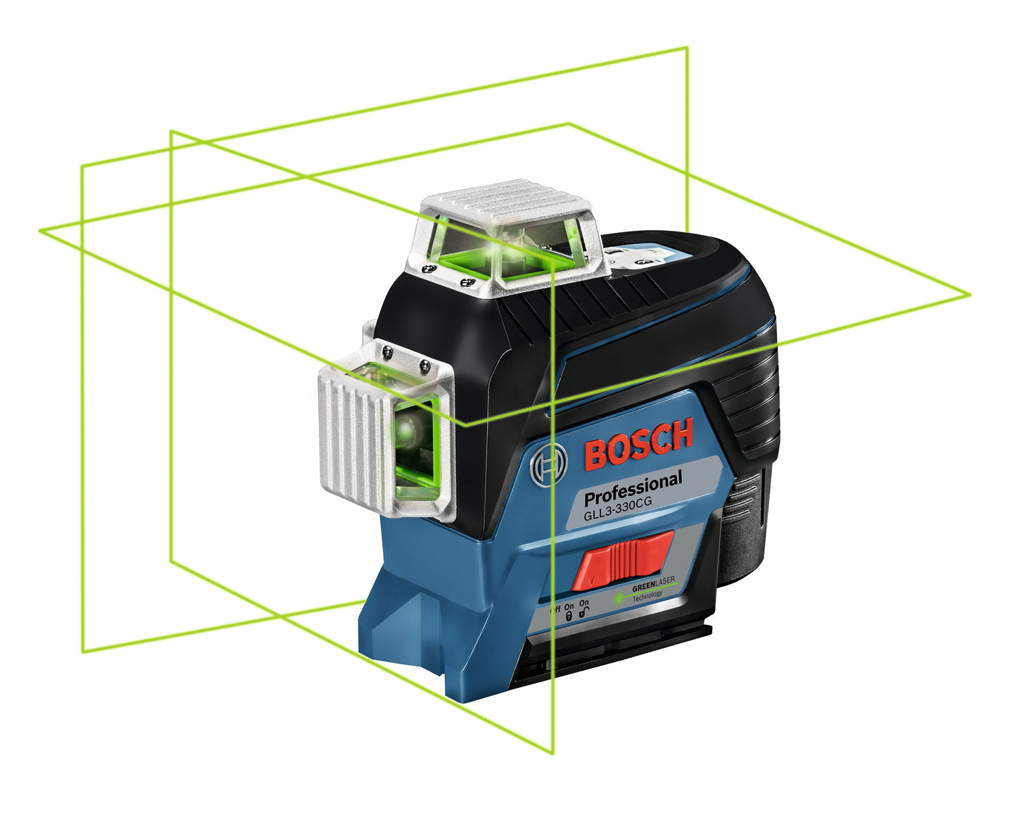 Bosch GLL3-330CG - 12V Max 360⁰ Connected Green-Beam Three-Plane Leveling and Alignment-Line Laser Kit with (1) 2.0 Ah Battery