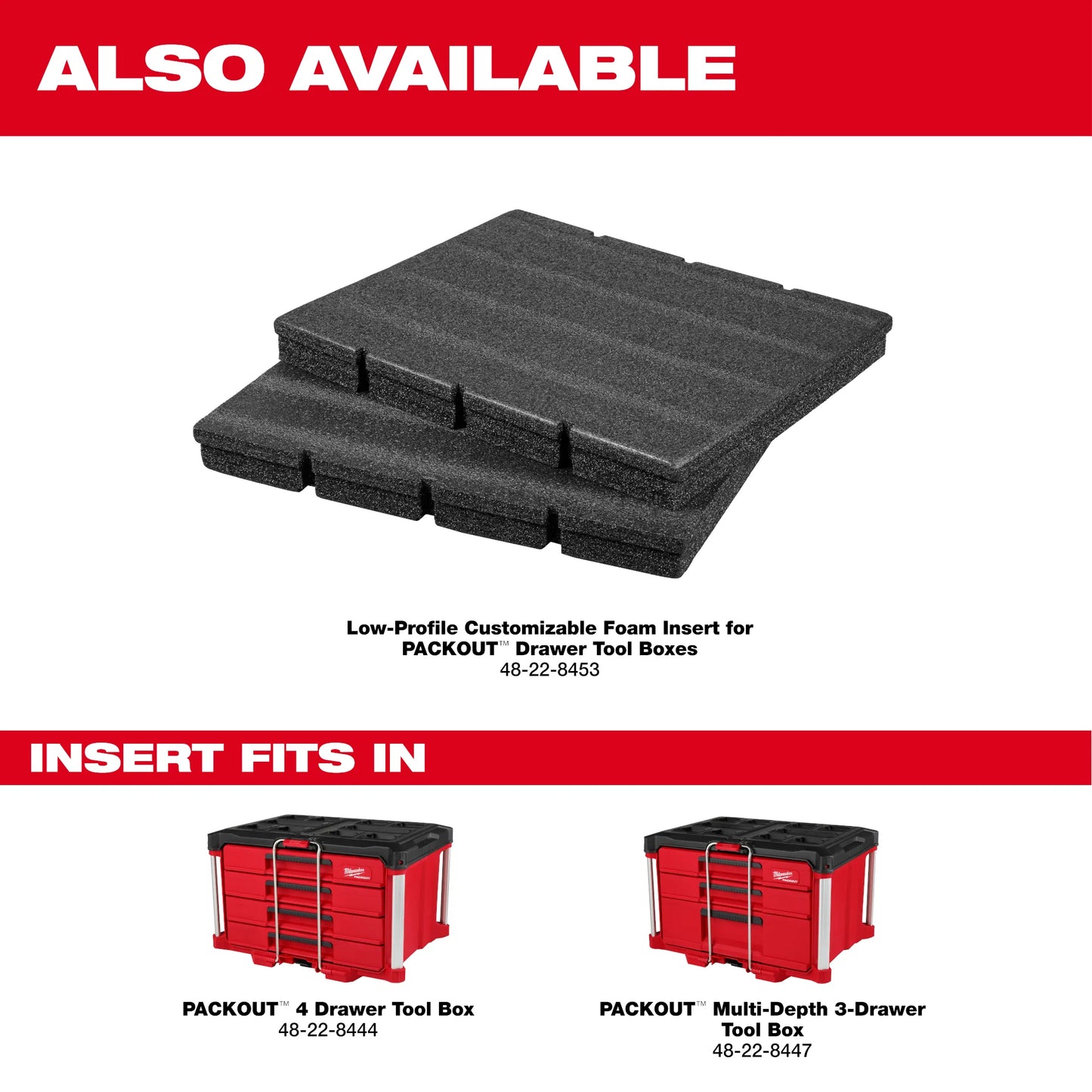 Milwaukee 48-22-8447 PACKOUT Multi-Depth 3 Drawer Tool Box 75057