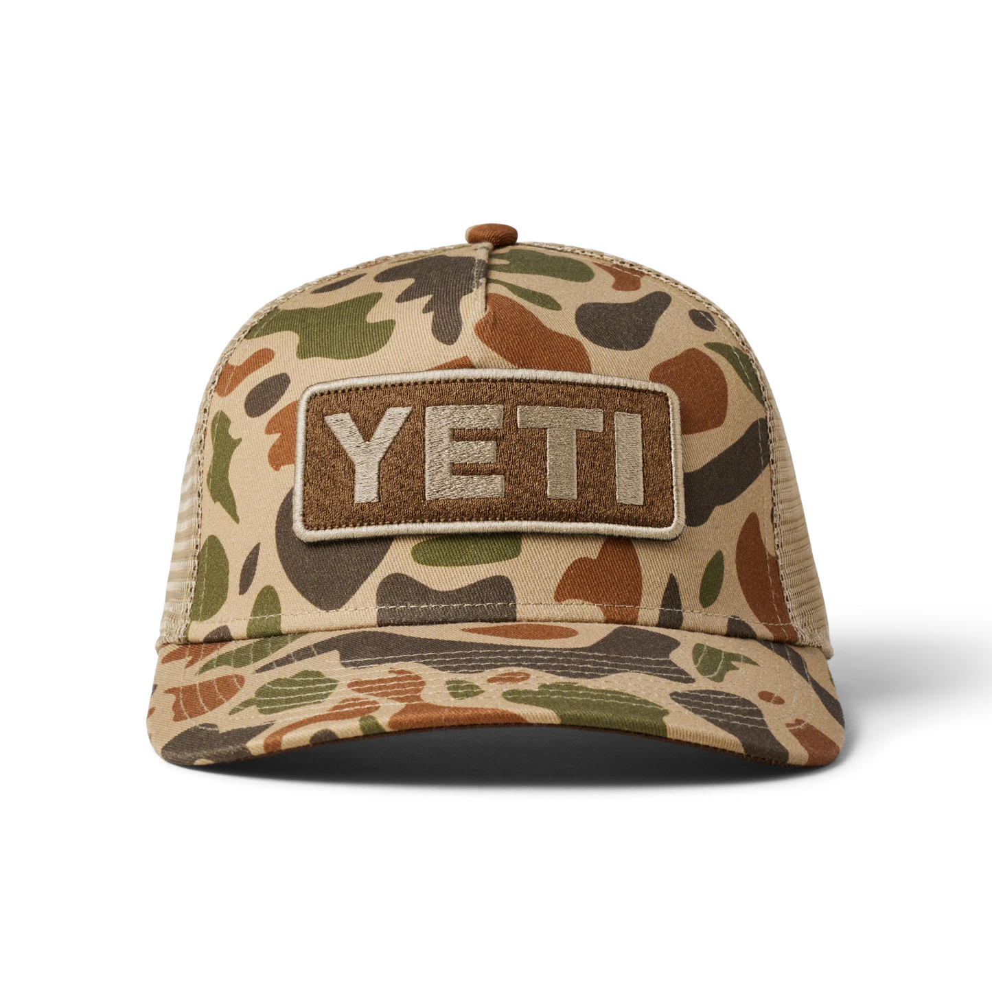 Yeti Logo Full Camo Trucker Hats