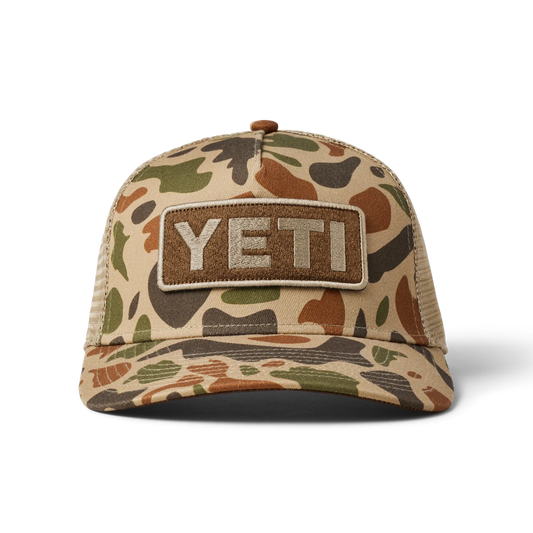 Yeti Logo Full Camo Trucker Hats