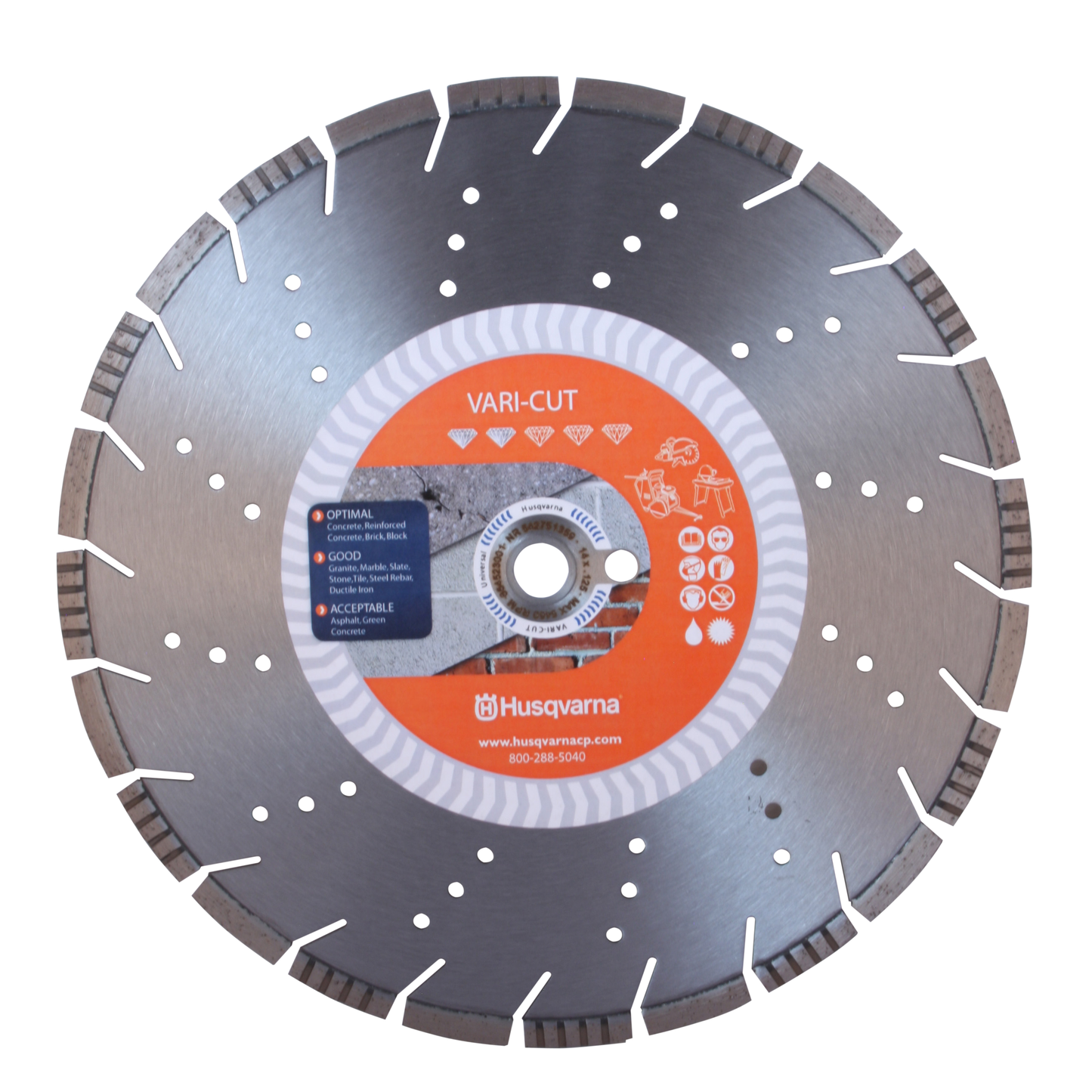 Husqvarna 542751358  -  Diamond Blade, 12-" X 0.125-" X 1"