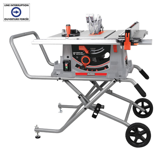 King Canada KC-5100NS  -  10" JOBSITE SAW WITH FOLDING STAND