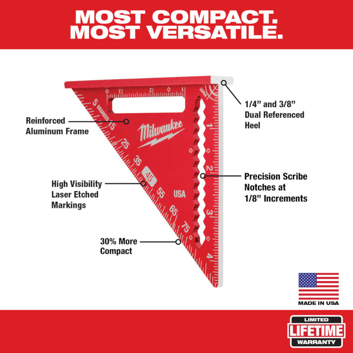 Milwaukee MLSQ040 - 4-1/2" Trim Square