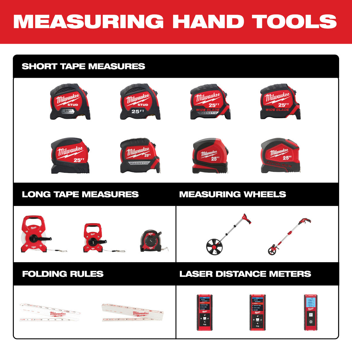 Milwaukee 48-22-0425 - 25FT Compact Wide Blade Tape Measures