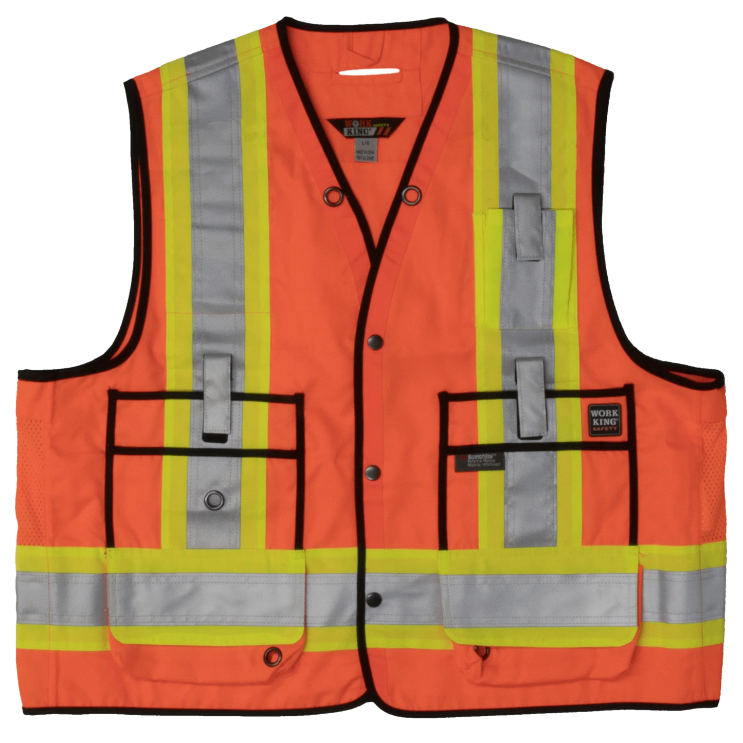 Work King High Visibility Work Surveyor Vest (by Tough Duck) s313