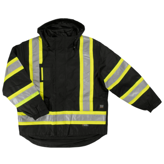 Work King High Visibility Work Lined 5-In-1 Jacket S426 by Tough Duck