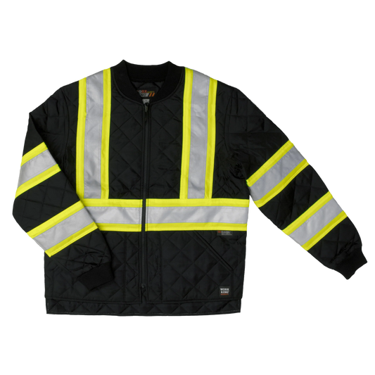 Work King High Visibility Work Quilted Safety Jacket s432 by Tough Duck