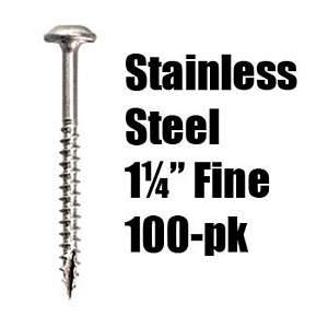 ***Kreg, SML-F125SS-100 Stainless Steel 1¼'' Fine Pocket Hole Screws (100-pk) 15579*