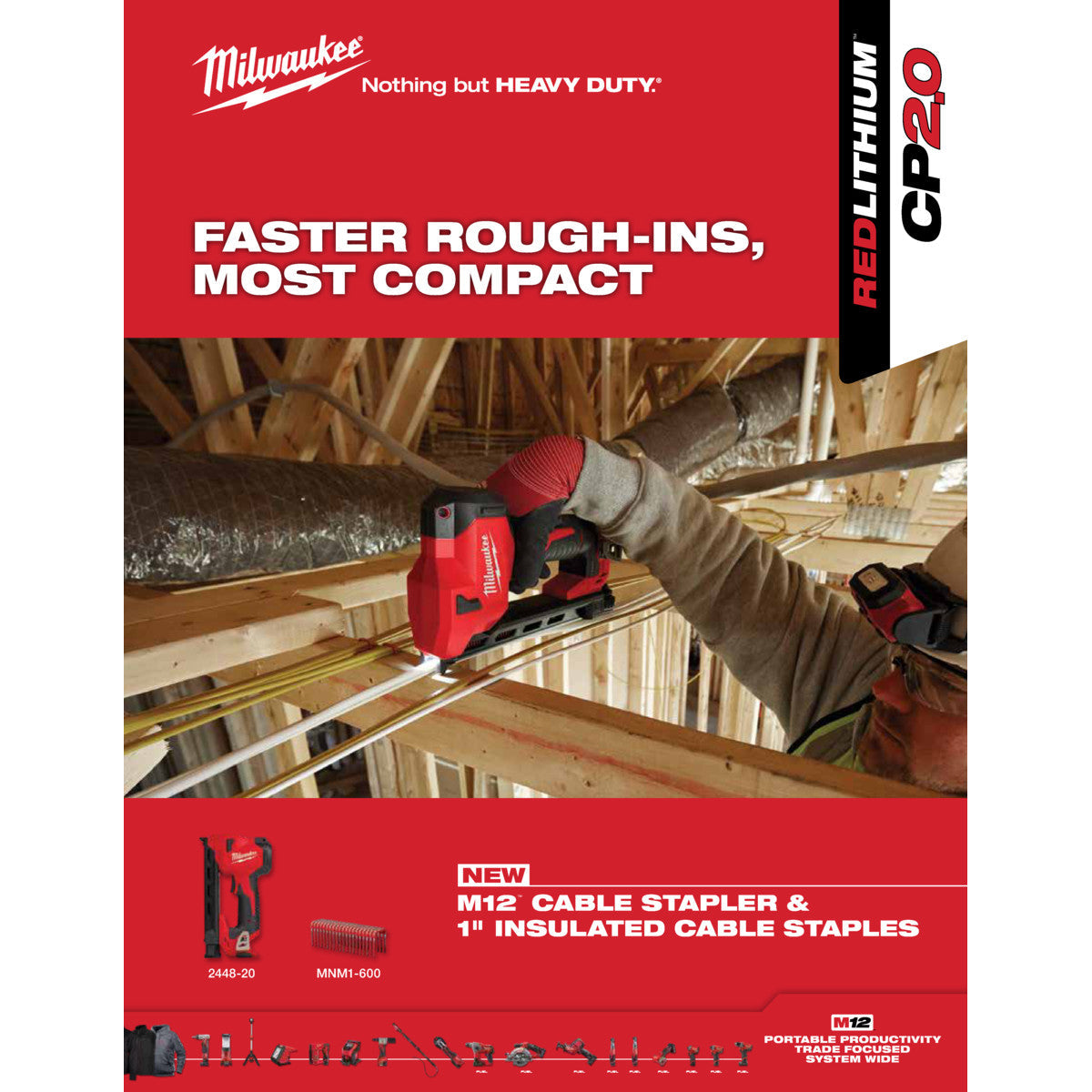 Milwaukee MNM1-600 1" Insulated Cable Staples