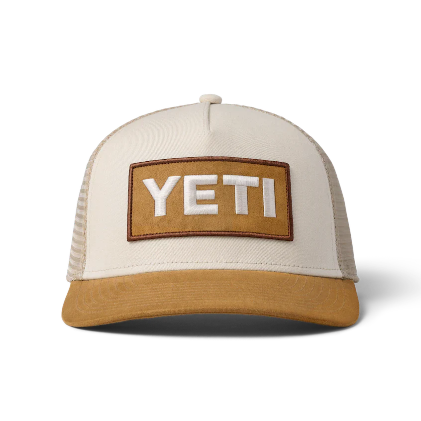 Yeti Logo Fx Suede Brim Trucker Hat Khaki/Tan 52439