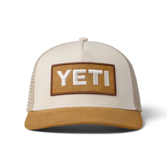 Yeti Logo Fx Suede Brim Trucker Hat Khaki/Tan 52439