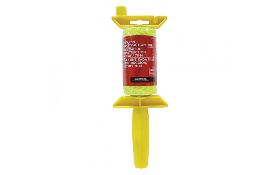 Task T27110- 250' Yellow Braided Nylon Construction Line Reel