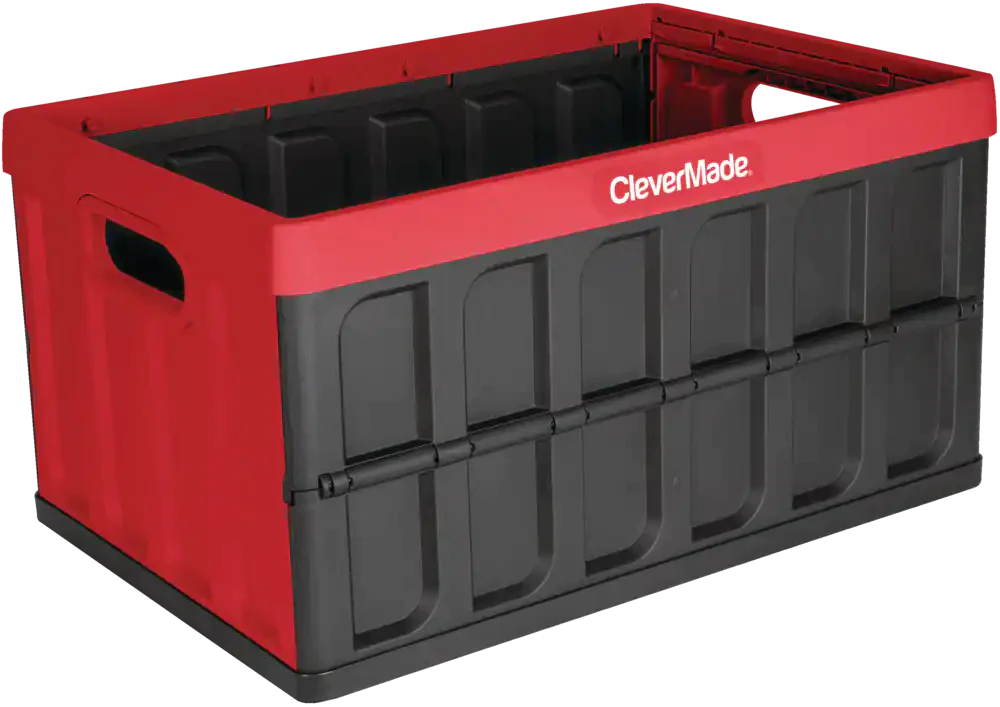 CLEVERMADE, Red Collapsible Storage Crate 46L 044105070