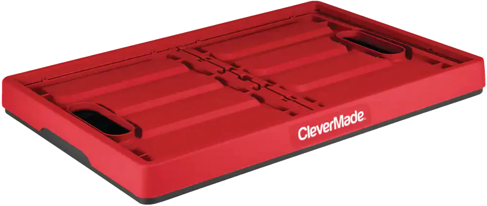 CLEVERMADE, Red Collapsible Storage Crate 46L 044105070