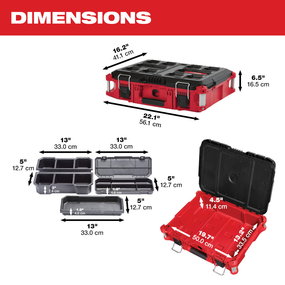 Milwaukee, 48-22-8424 22 in. PACKOUT Tool Box 011129140