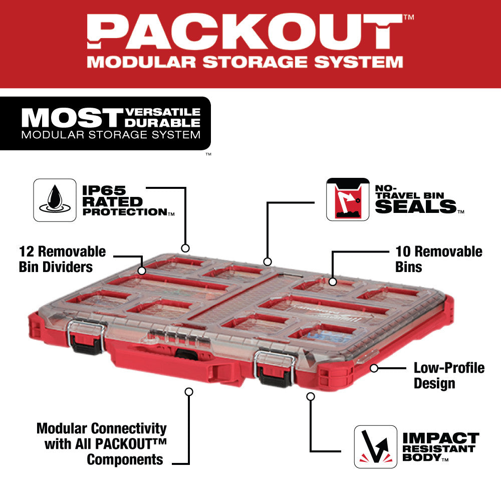 Milwaukee® PACKOUT™ 48-22-8431 Low Profile Tool Organizer 011145080