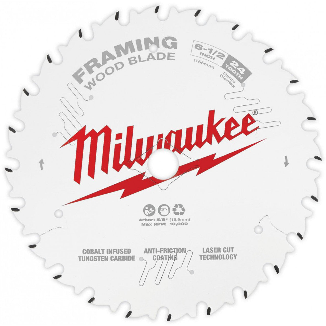 Milwaukee 48-40-0620 - Circular Saw Framing Blade 6-1/2" 24T