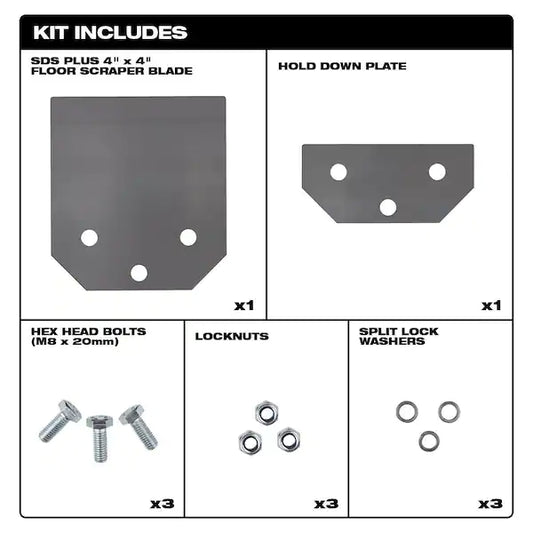 Milwaukee 48-62-1915 - SDS-Plus 4" Floor Scraper Replacement Kit