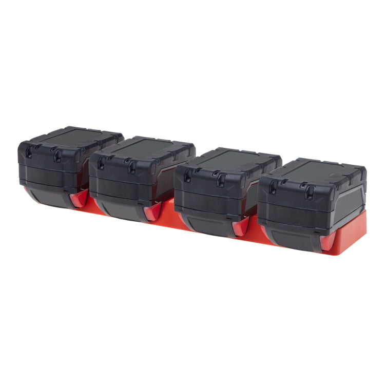 48 Tools BH-MIL-RED-04 Red Battery Holder for Milwaukee 18V Batteries