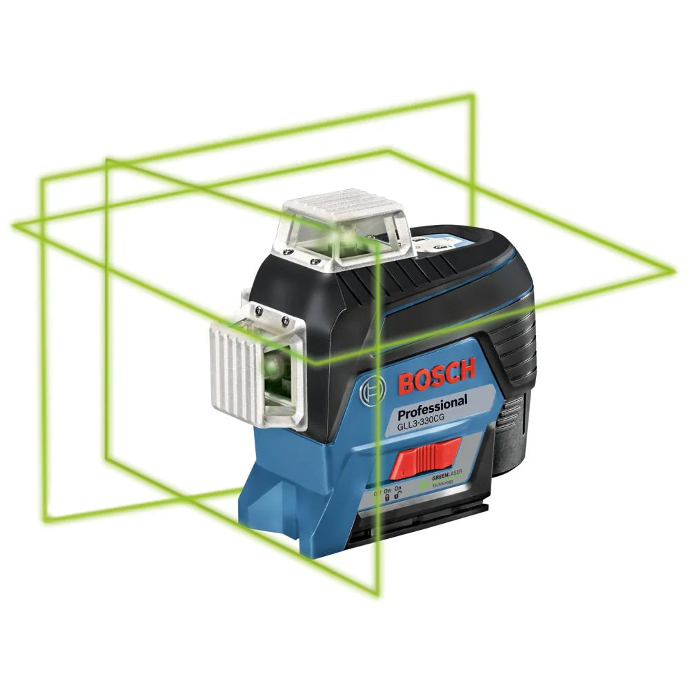 Bosch GLL3-330CG - 12V Max 360⁰ Connected Green-Beam Three-Plane Leveling and Alignment-Line Laser Kit with (1) 2.0 Ah Battery