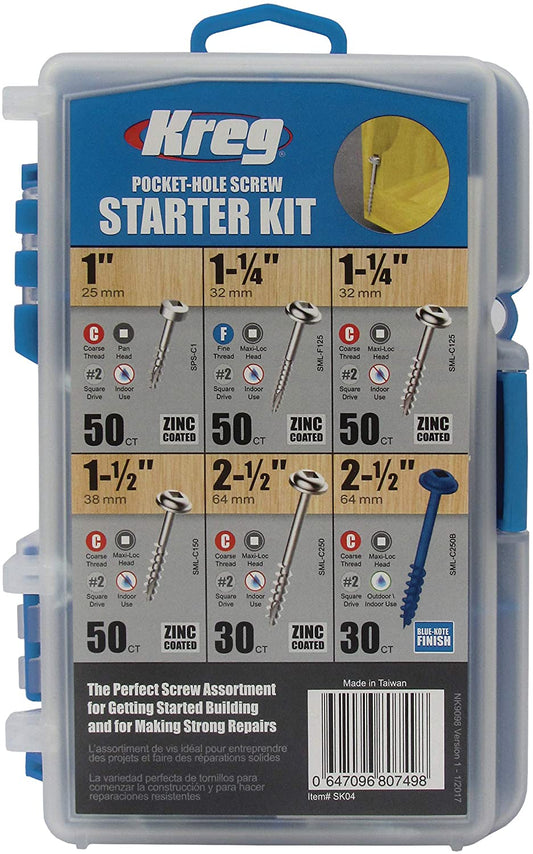 ***Kreg, SK04 Pocket-Hole Screw Starter Kit 13000*