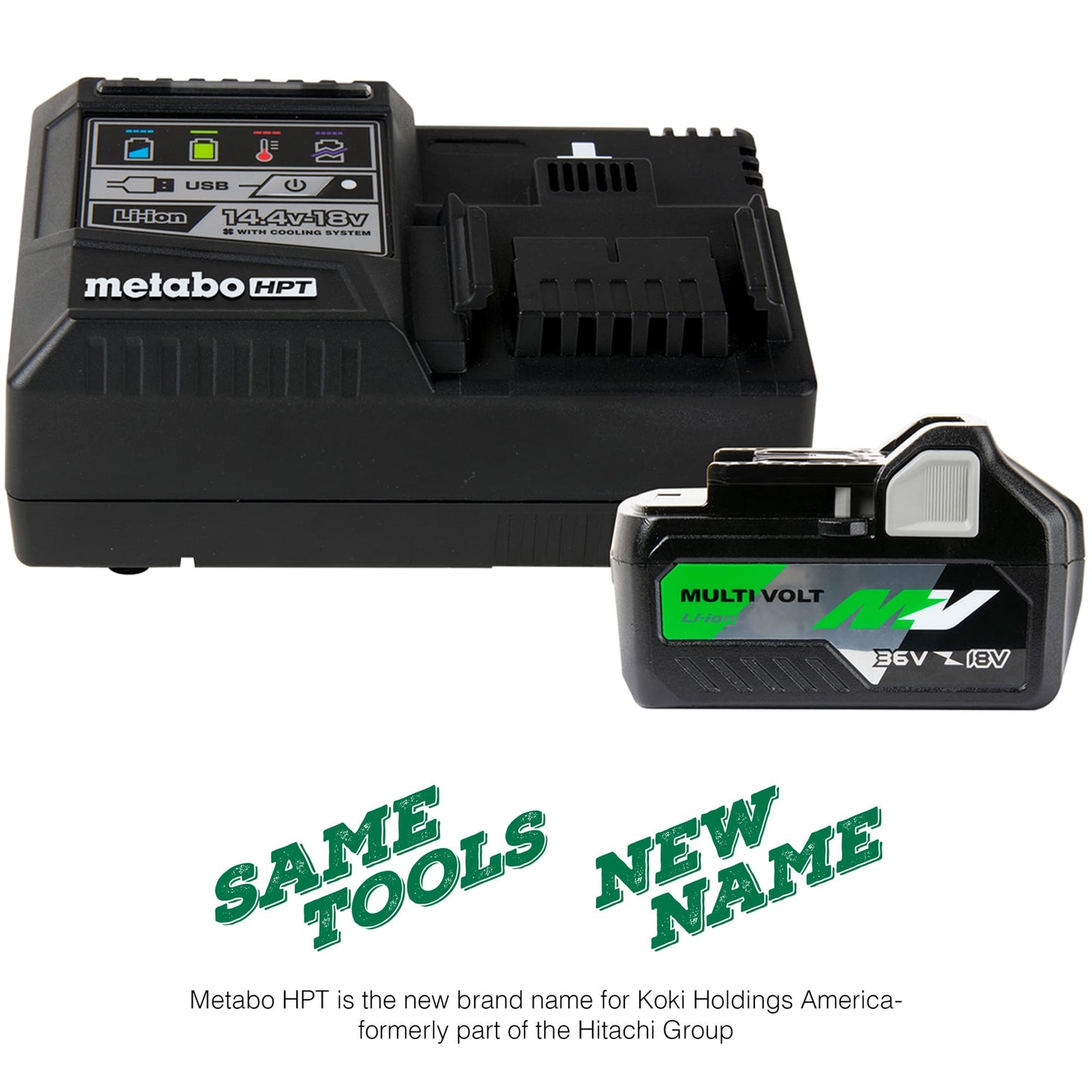 36V/18V MultiVolt™ Lithium Ion Slide Battery and Charger Starter Kit | Metabo HPT UC18YSL3B1