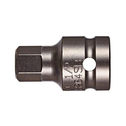 Vega 338H2864SB  -  7/16" Hex Socket Bit - 1/2" Square Drive