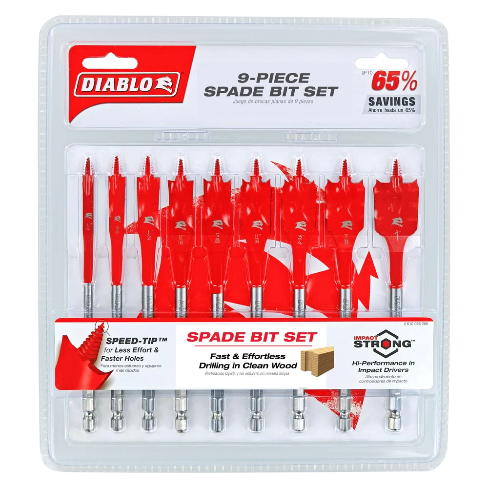 Diablo DSP2930-S9 - 9 pc Spade Bit Set